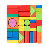 儿童100大颗粒积木拼装玩具益智力实木质宝宝幼儿园早教木质40颗