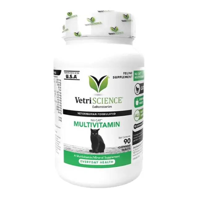VETRISCIENCE宠物大师复合维生素片提升免疫咀嚼片（猫狗通用） 猫用维生素90粒效期25/11