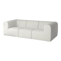 宜家（IKEA）STOCKHOLM斯德哥尔摩三人沙发客厅布艺 灰色/白色三人