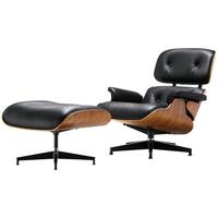 FOMIX 进口真皮伊姆斯休闲椅Ray Eames设计师现代简约客厅单人沙发躺椅 Eames Lounge Chair/White