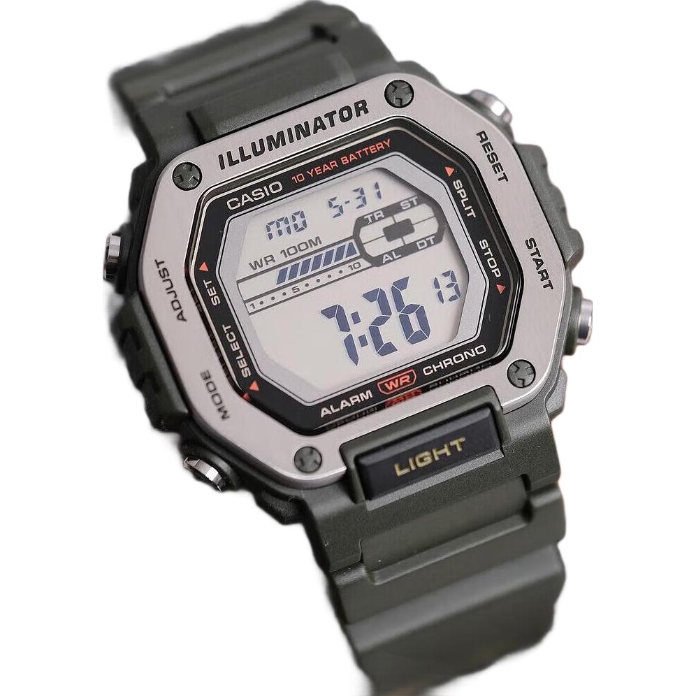 CASIO 卡西欧 小方块 50.8毫米石英腕表 MWD-110H-3A