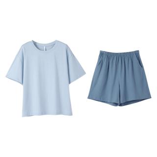 安之伴 可外穿睡衣女春夏套头宽松家居服套装