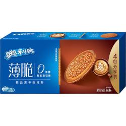 奥利奥 独家 0糖轻乳拿铁风味薄脆夹心饼干190g