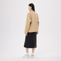 Barbour OS Transporter男女同款宽松无蜡夹克 浅卡其 S (36)