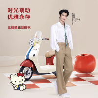 限地区：雅迪 摩登光芒 三丽鸥联名凯蒂猫HelloKitty 电动车自行车
