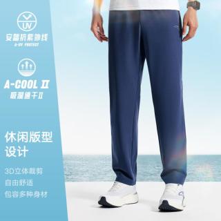 安踏 吸湿速干 黑色 M 男士运动长裤