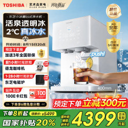 东芝 小冰糖台式净水器净饮机 家用制冰饮水机一体机 鲜矿水即热直饮机 活泉透明冰瞬时冰水3秒即热TJT-TIA01