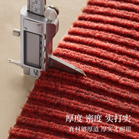 入门户地垫高级感进门防滑垫耐脏地毯门口玄关脚垫高端脚踏垫 黑粉萌喵红色双条纹刺绣地垫
