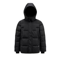 君羽羽绒服男【清仓】800蓬白鹅绒加厚短款保暖羽绒夹克F52129 黑色-男款 XL 男150-170斤/女110-120斤