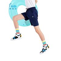 361°童装男女童梭织五分裤夏季小中大童运动裤男童短裤 深藏青1702 170