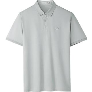 HLA海澜之家短袖Polo男25夏季轻商务时尚系列凉感短袖男 L 175/92A(L)137~150斤 绿灰（净色）(67)