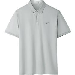 海澜之家 短袖Polo男夏季轻商务时尚系列凉感短袖男绿灰L七夕礼物
