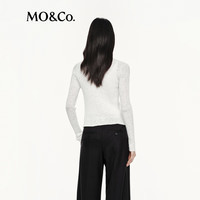 MO&Co.针织衫开衫背心2025秋含亚麻竹节肌理薄透两件套MBE3CAR020 米白色 M /165