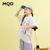 马骑顿（MQD）女童夏季学院风卡通可爱甜美穿搭出行中大童上衣短袖T恤