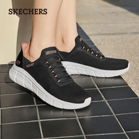 斯凯奇（Skechers）女鞋夏季slip ins闪穿鞋网面透气轻便休闲运动鞋117502 黑色/BLK 40