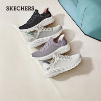 斯凯奇(Skechers)女鞋夏季slip ins闪穿鞋网面透气轻便休闲运动鞋117502 黑色/BLK 37