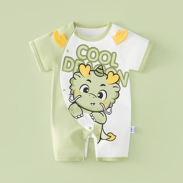 多嘻噜卡 DUOXILUK 婴儿连体衣纯棉夏季薄款新生儿短袖衣服宝宝哈衣卡通
