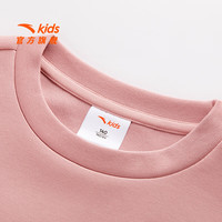安踏儿童卫衣男大童装2025秋季优可丝时尚简约针织运动套头衫 【女童速干款】瓜瓤粉6702-4 110