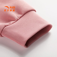 安踏儿童卫衣男大童装2025秋季优可丝时尚简约针织运动套头衫 【女童速干款】瓜瓤粉6702-4 165