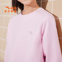 安踏儿童卫衣男大童装2025秋季优可丝时尚简约针织运动套头衫 【女童弹力款】黛粉红5701-7 150