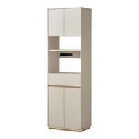 林氏家居餐边柜靠墙一体储物柜子客厅置物柜茶水橱柜酒柜方满系列RG1T 【暖橡+灰|0.6米】电器柜