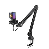 闪克麦克风声卡一体电脑直播唱歌录音降噪内置声卡混响电容麦收音话筒闪客pm450悬臂款