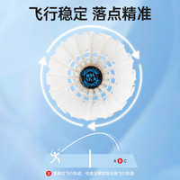 亚狮龙羽毛球SK.NO7/6/8/5系列球耐打稳定专业训练比赛用球 球SK NO.8号（12只装 77速）