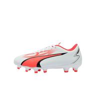 彪马（PUMA） 儿童天然草坪足球鞋长钉ULTRA PLAY FG/AG JR 107530 白-黑色-火红色-01 35.5