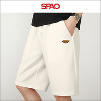 SPAO韩国同款小狗印花短裤男士2025年夏季新款潮牌中裤衩SPDK25SV07LD 白#SP书包狗X 2XL