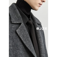 伯爵卓尔定织斜纹骆驼绒羊毛混纺双面呢大衣男中长款2024秋冬 P441874 夜霜灰 S 165