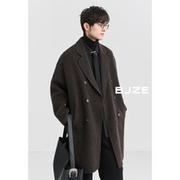 伯爵卓尔牦牛绒羊毛混纺双面呢大衣男中长款通勤外套2024秋冬 P441739 夜霜灰 M 170