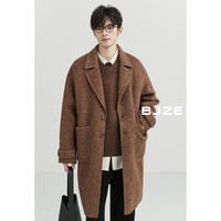 伯爵卓尔定织斜纹骆驼绒羊毛混纺双面呢大衣男中长款2024秋冬 P441874 燕麦奶茶 3XL 190