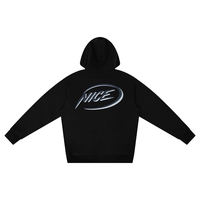 NICEID LOGO美式运动卫衣毛圈款男女春秋休闲宽松连帽套头