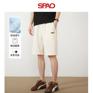 SPAO韩国同款小狗印花短裤男士2025年夏季新款潮牌中裤衩SPDK25SV07LD 白#SP书包狗X 2XL