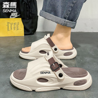 Semir 森马 一字拖男夏季户外轻便沙滩两穿男士凉鞋休闲厚底防滑拖鞋大码男鞋