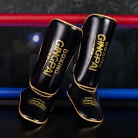 GINGPAI 儿童搏击护腿男女孩散打泰拳连脚背面拳击格斗护胫脚踝腿板跆拳道