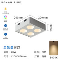 罗曼时光 MT209 超薄明装射灯 28W 3000K 白色