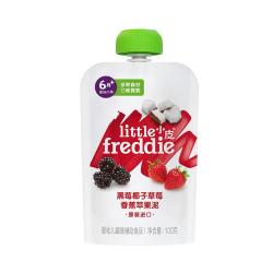 LittleFreddie 有机果泥 西班牙版 3段 黑莓椰孑草莓香蕉苹果味 100g