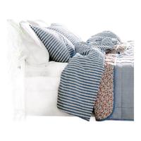 宜家(IKEA)SMANUNNEORT斯冒诺特被套枕套多件套保护套 红褐色白色条纹 被套和2个枕套 200x230cm