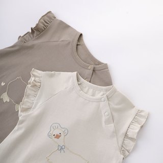 巴厘小猪女宝宝连体衣夏天小月龄哈衣爬服外出公主风礼服夏季薄款婴儿衣服 拿铁 73cm