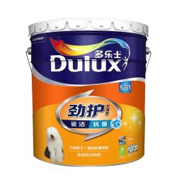 多乐士 劲护无添加竹炭瓷洁抗菌五合一内墙乳胶漆防霉白色墙面漆 A8145 18L 大桶不