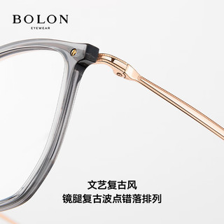 BOLON暴龙眼镜钛架光学镜轻商务可配度数近视眼镜框 BT6000B16 单镜框 B16-银色|透灰色