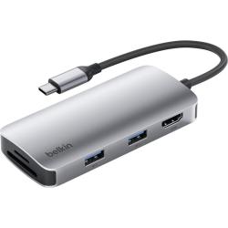 贝尔金 5合1多功能 Type-C拓展坞 TF/SD读卡器 HDMI投屏