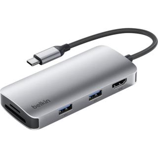贝尔金 5合1多功能 Type-C拓展坞 TF/SD读卡器 HDMI投屏