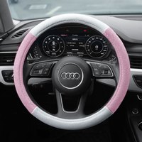 OGE 汽车方向盘套棉麻亚麻材质吸汗防滑通用保护套车把套四季可用