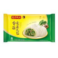 湾仔码头早餐速食 生鲜食品 早餐香菇素菜大包390g6只