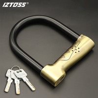 IZTOSS 摩托车防盗U形锁碟刹报警锁山地自行车锁电瓶车锁防水骑士踏板锁