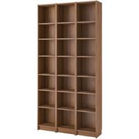 宜家（IKEA）BILLY毕利客厅书柜书房置物架儿童书籍文件收纳书架落地 褐色胡桃木纹120x28x237cm