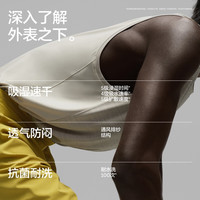 蕉内氮气501DryPro男士速干拼接背心吸汗抗菌透气网眼无袖运动T恤 炭黑花灰拼冷夜灰 L
