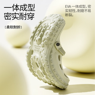 Chokichoki洞洞鞋女夏男外穿沙滩凉鞋防滑厚包头护士凉拖鞋增高踩屎感婚纱鞋 黑色 【男款】 40-41 (260mm)